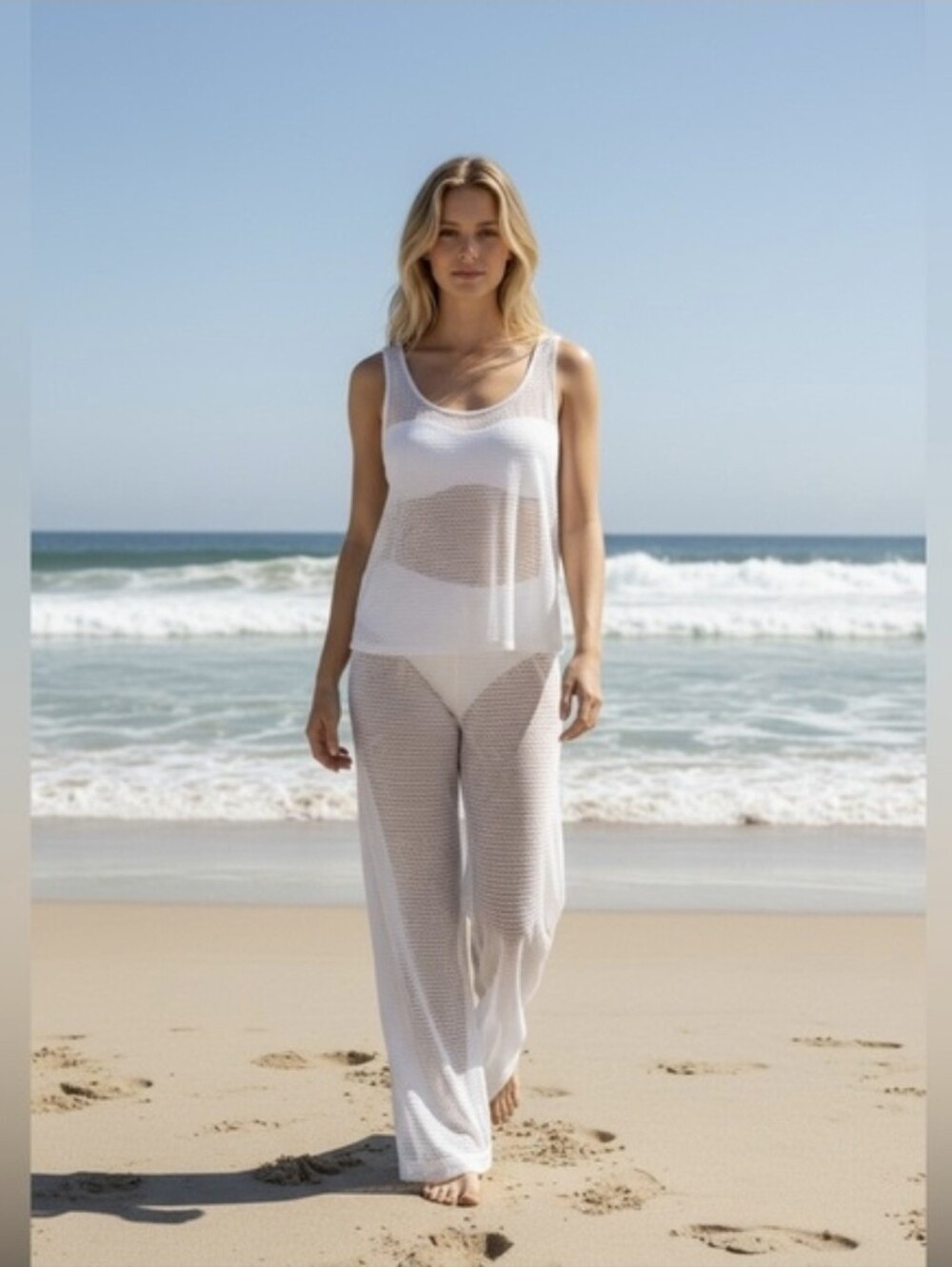 Hurley 2 Piece Crochet Cover Up Set Sz XL/ XXL